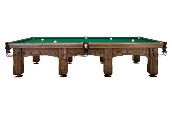 Бильярдный стол для русской пирамиды "Витязь-Премиум" (12 футов, дуб, сланец 45мм)